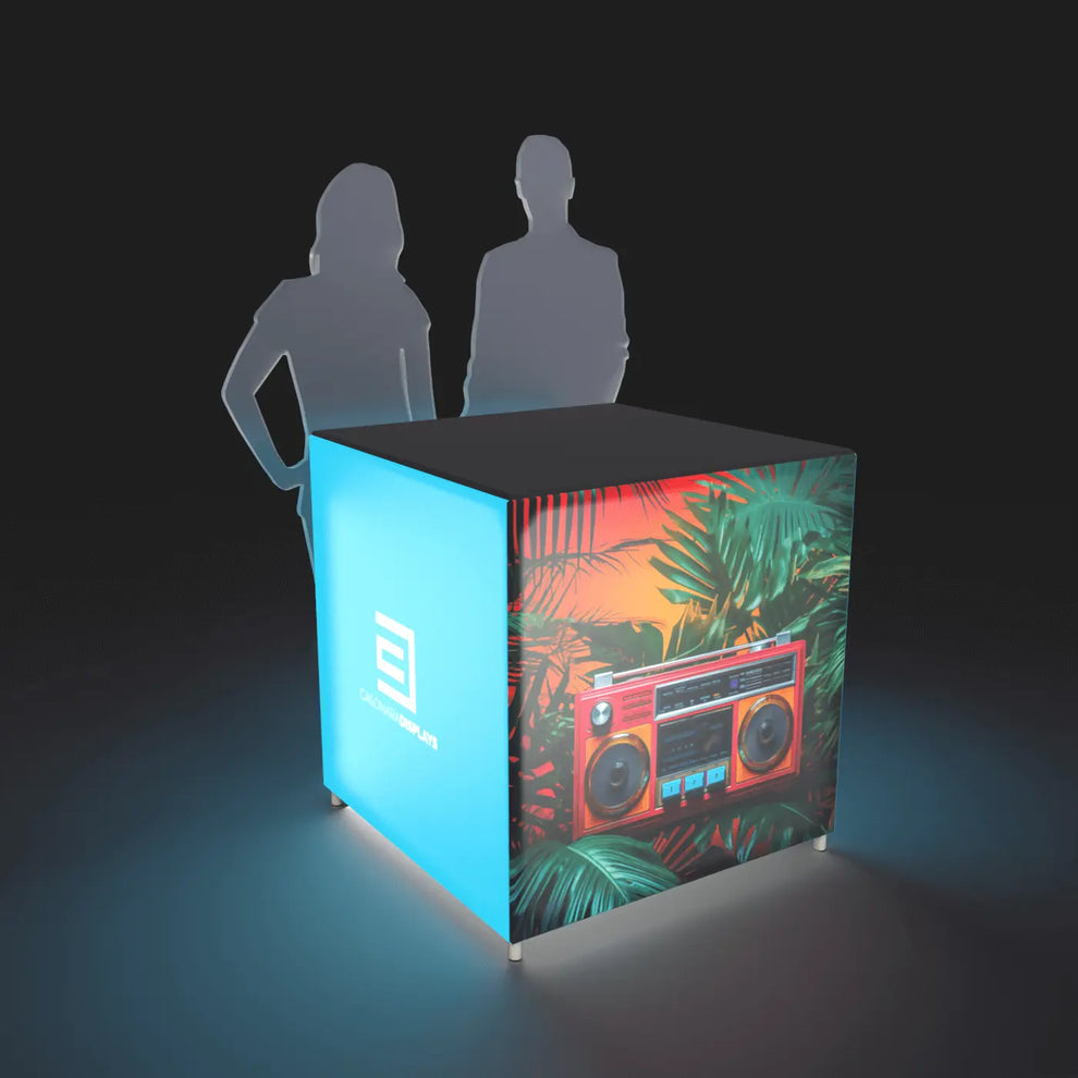 3.5’ Casonara Light Box Counter - 100L Cubed-Trade Show Light Box and ...